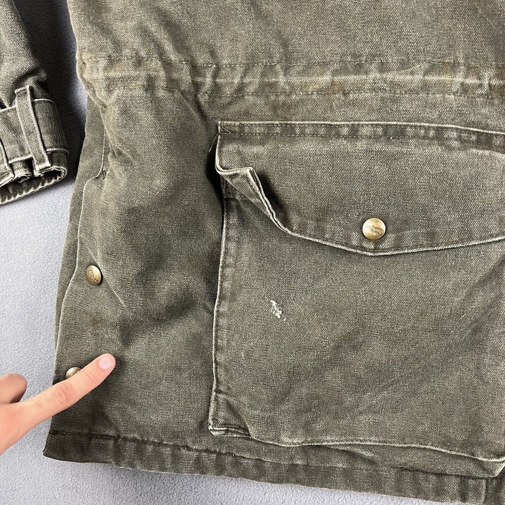 Vintage Carhartt Jacket Mens 2XL Green Barn Coat Blanket Lined Workwear Thrashed - Picture 4 of 10